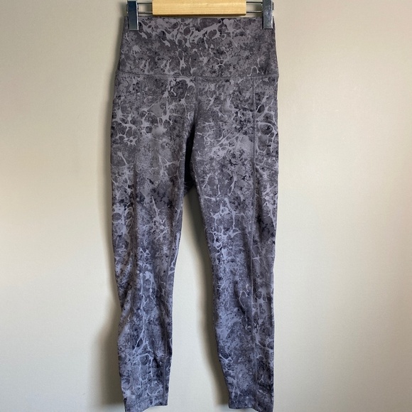 90 Degree by Reflex‎ Women's Gray Abstract Yoga Leggings Size Small Active Pants - Picture 1 of 12